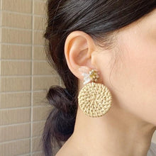 將圖片載入圖庫檢視器 自然風格藤編耳環