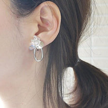 將圖片載入圖庫檢視器 淡水珍珠與水晶透明風格耳環