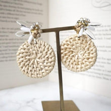 將圖片載入圖庫檢視器 自然風格藤編耳環
