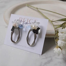 將圖片載入圖庫檢視器 淡水珍珠與水晶透明風格耳環