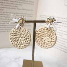 將圖片載入圖庫檢視器 自然風格藤編耳環