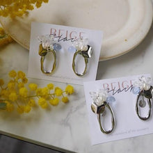 將圖片載入圖庫檢視器 淡水珍珠與水晶透明風格耳環