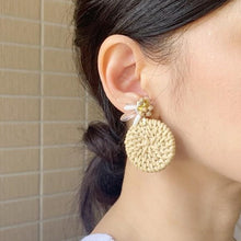 將圖片載入圖庫檢視器 自然風格藤編耳環