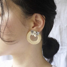 將圖片載入圖庫檢視器 時尚度假風格藤編耳環