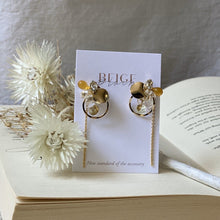 將圖片載入圖庫檢視器 金屬與天然石混搭造型耳環